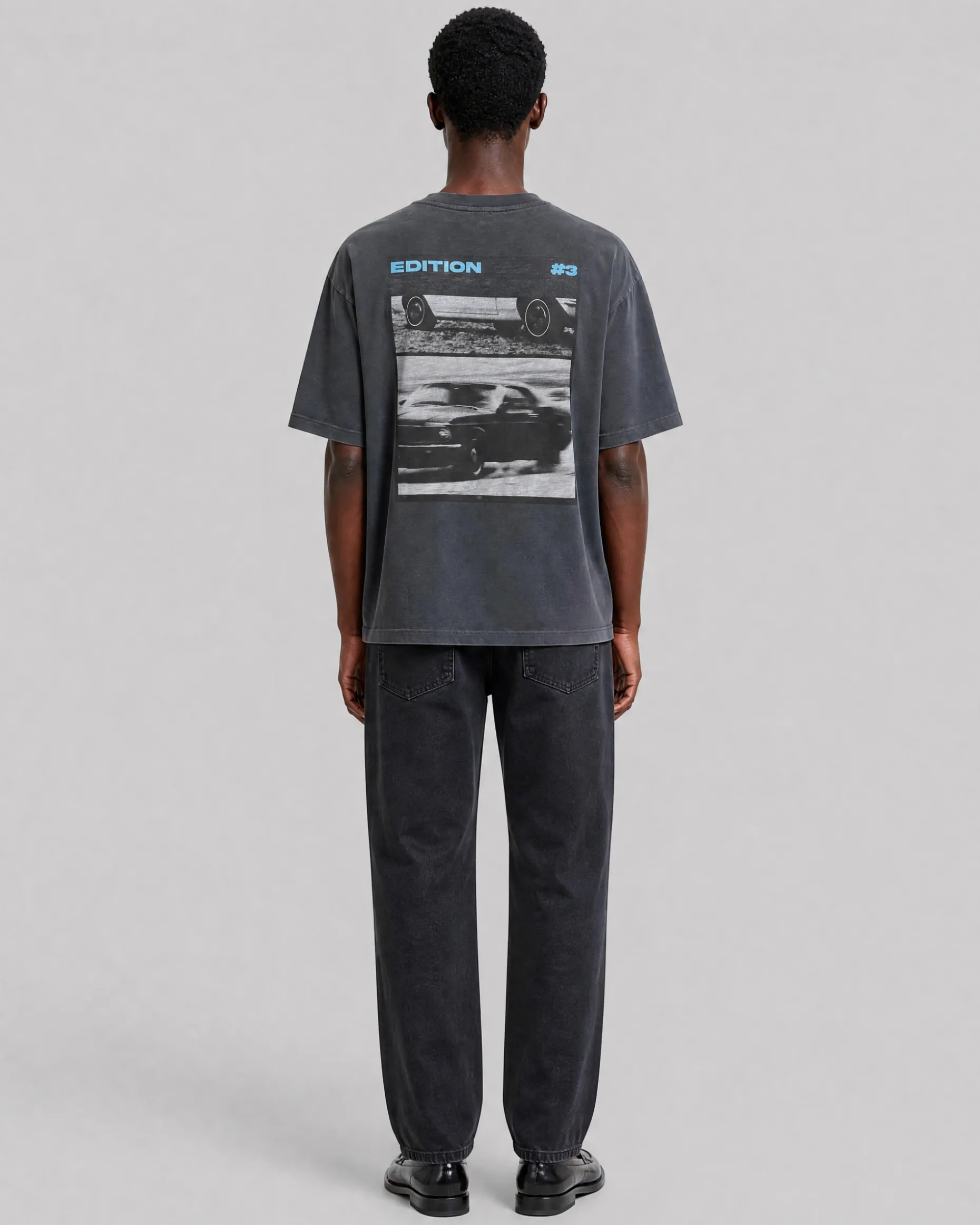 T-shirt avec sérigraphie voiture noir