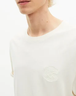 T-shirt à blason beige