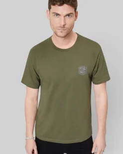 T-shirt à blason kaki