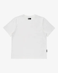 T-shirt col rond ajusté en coton blanc