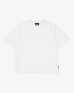 T-shirt col rond en coton blanc