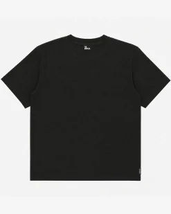 T-shirt col rond en coton noir