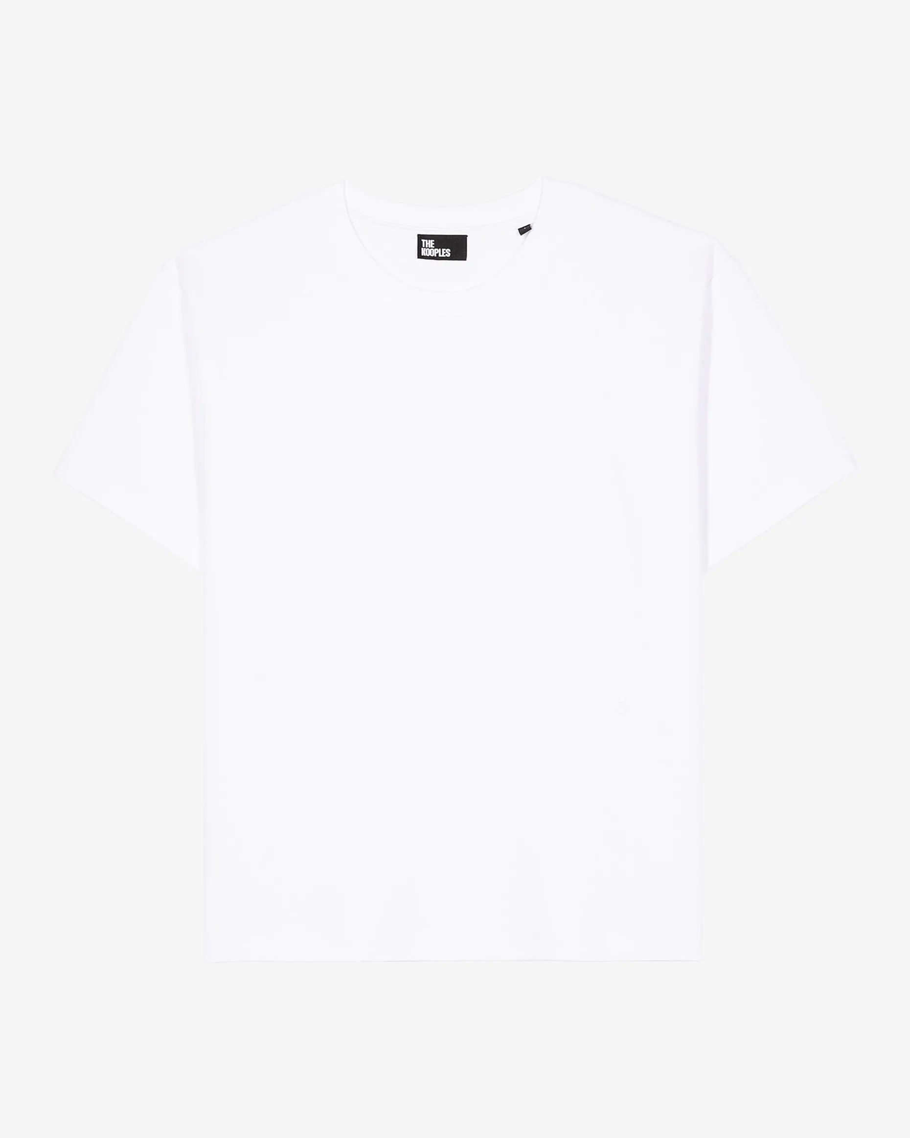 T-shirt droit en coton mélangé blanc