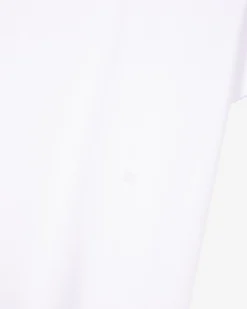 T-shirt droit en coton mélangé blanc