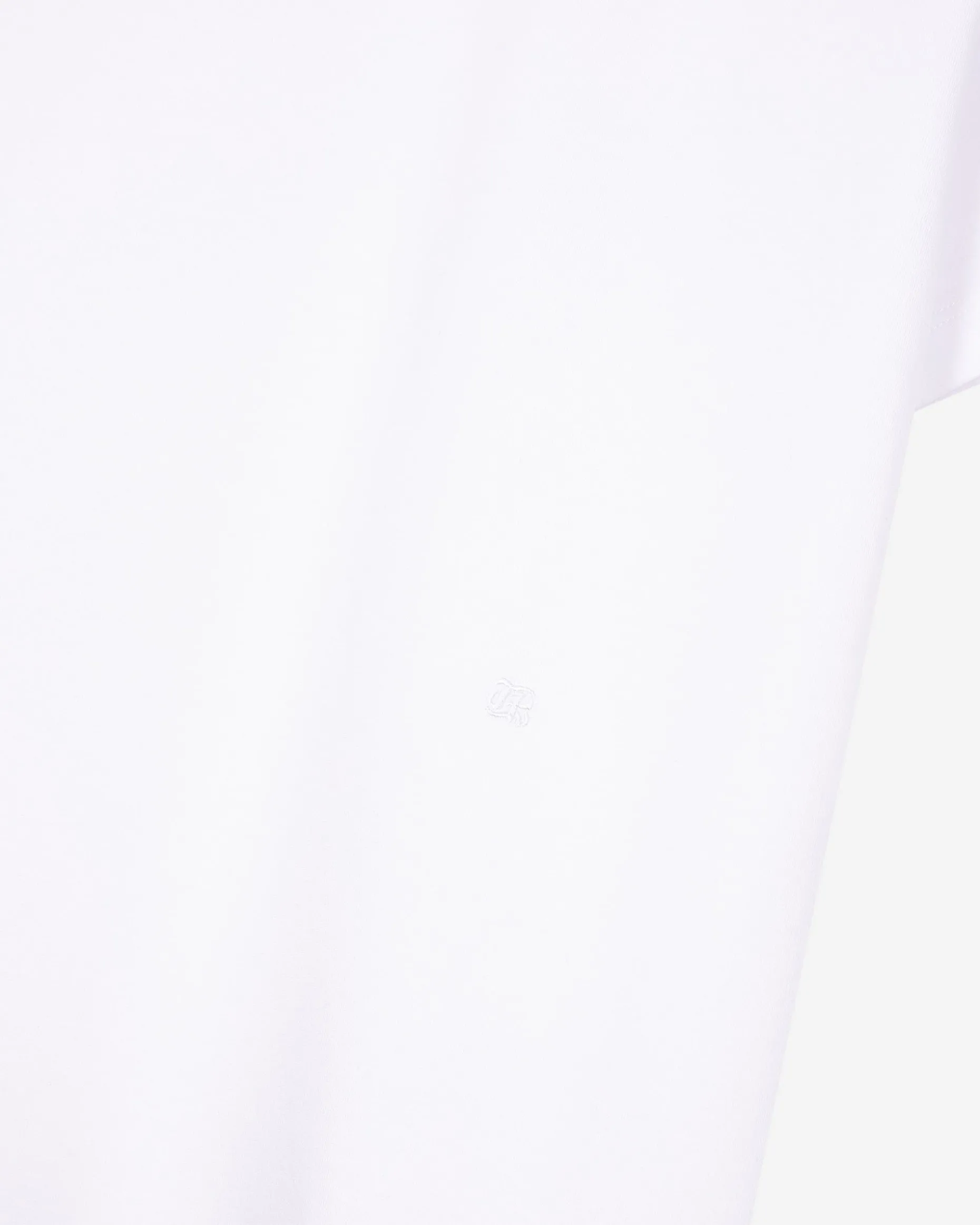 T-shirt droit en coton mélangé blanc