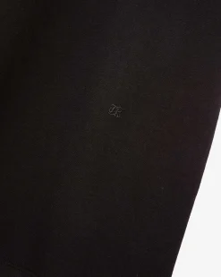 T-shirt droit en coton mélangé noir