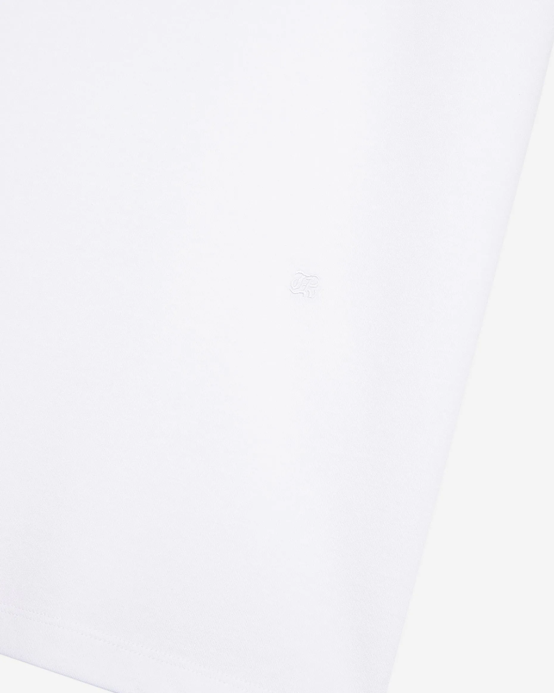 T-shirt Mixte droit uni blanc