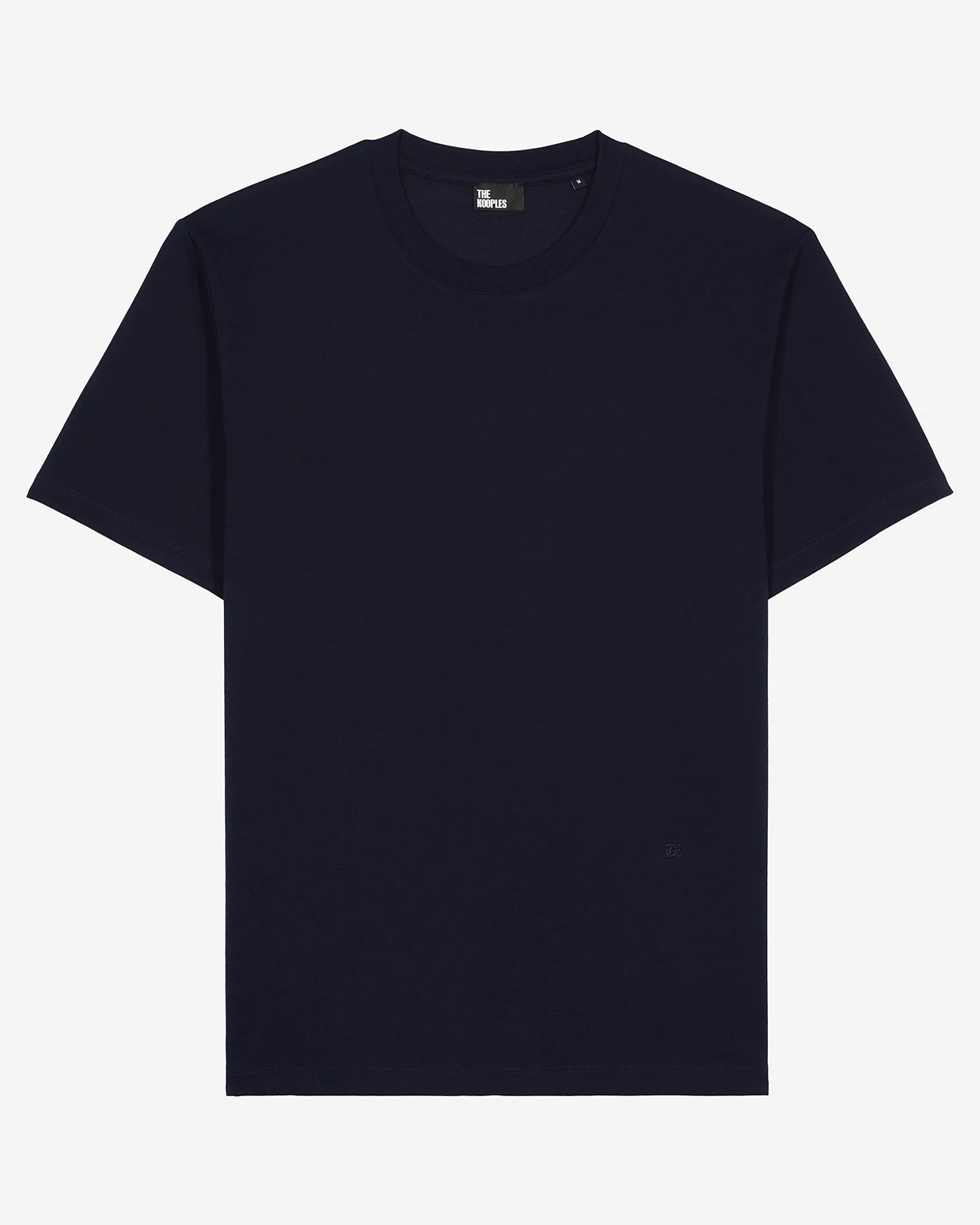 T-shirt Mixte droit uni bleu marine