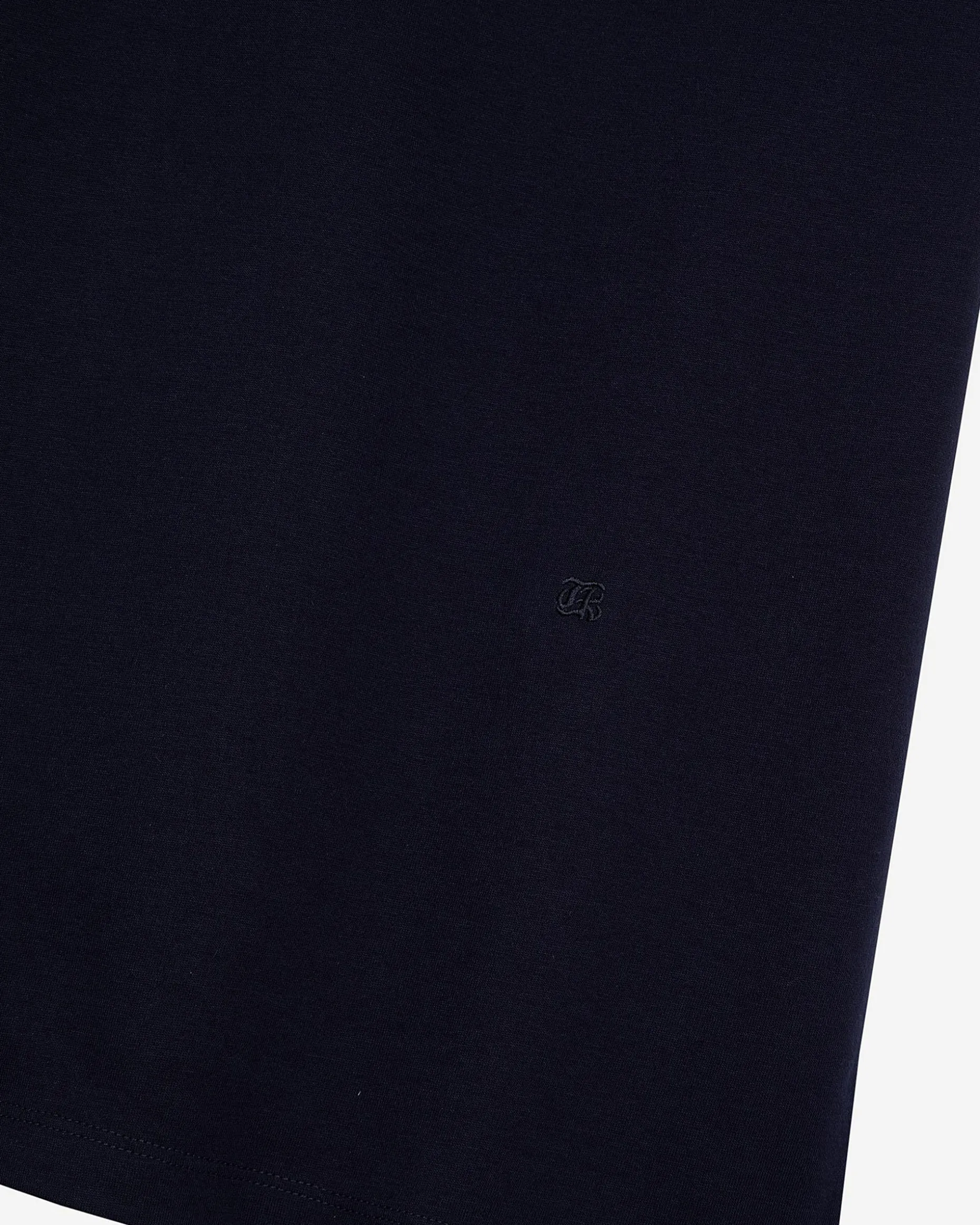 T-shirt Mixte droit uni bleu marine