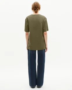 T-shirt Mixte droit uni kaki