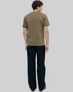 T-shirt Mixte droit uni kaki