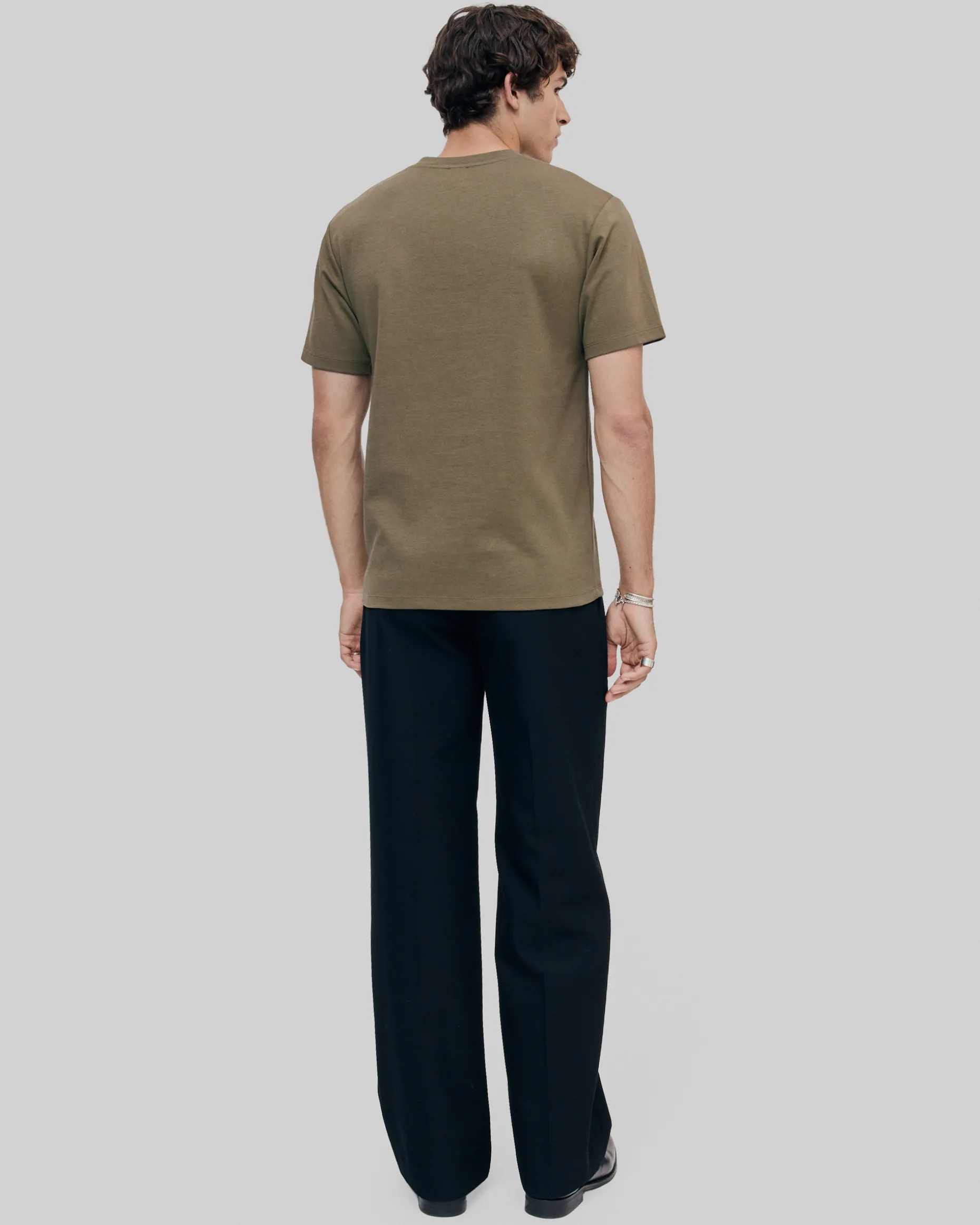 T-shirt Mixte droit uni kaki