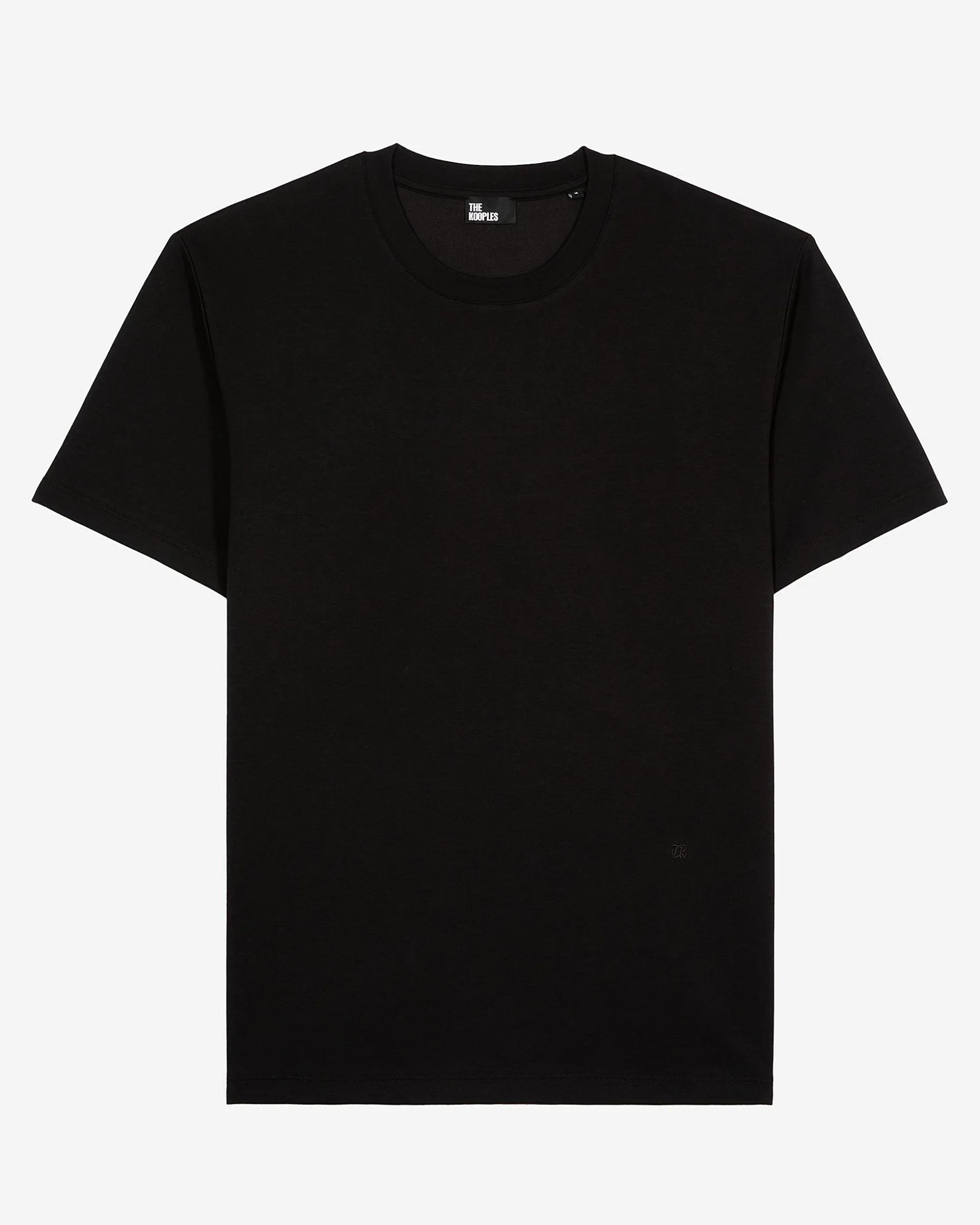 T-shirt Mixte droit uni noir