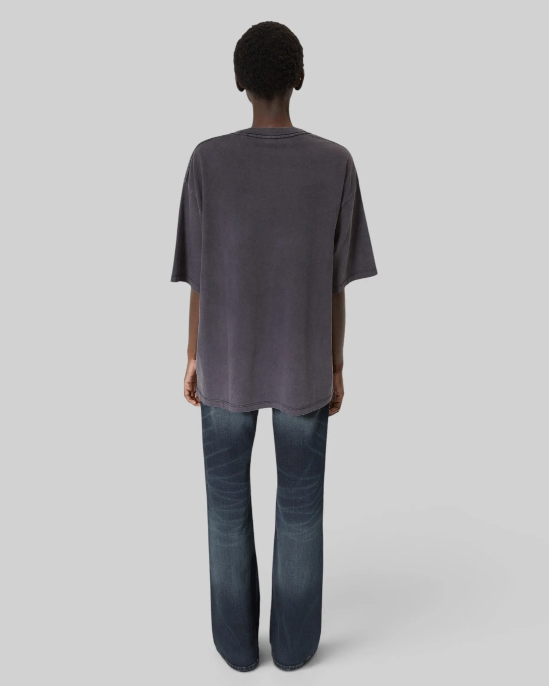 T-shirt oversize avec sérigraphie noir délavé