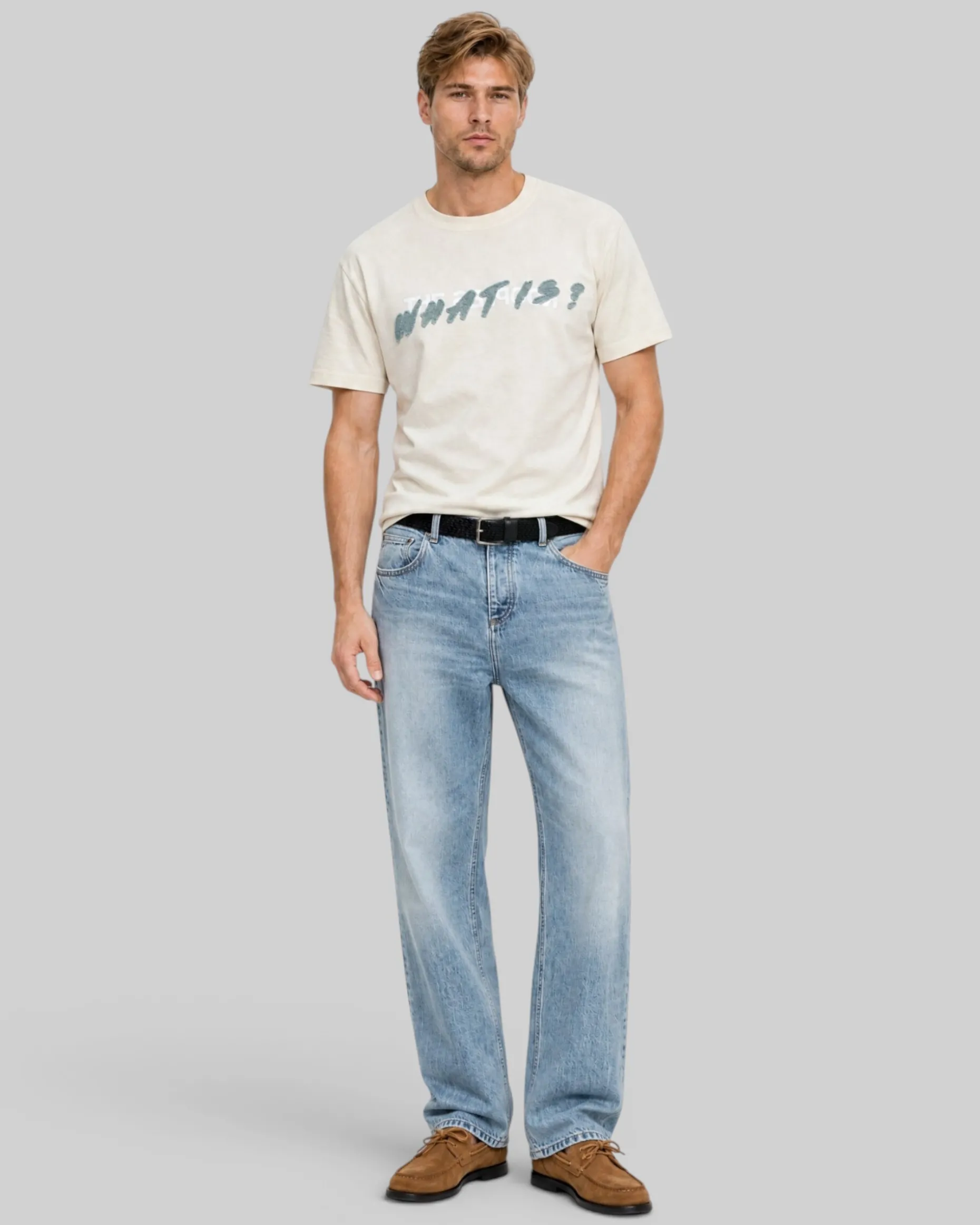 T-shirt patch denim What Is beige