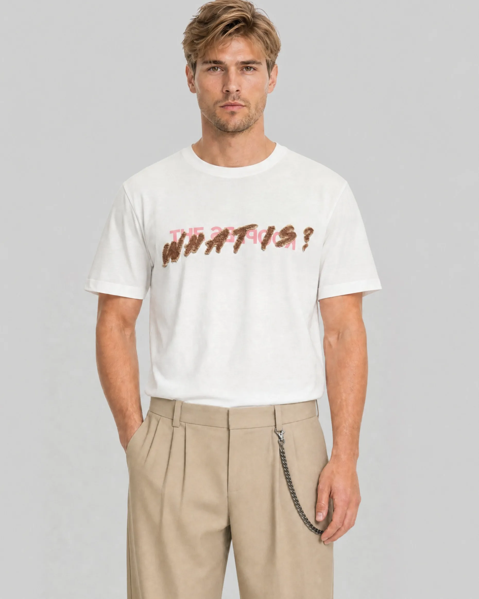 T-shirt patch denim What Is blanc