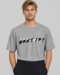 T-shirt patch denim What Is gris