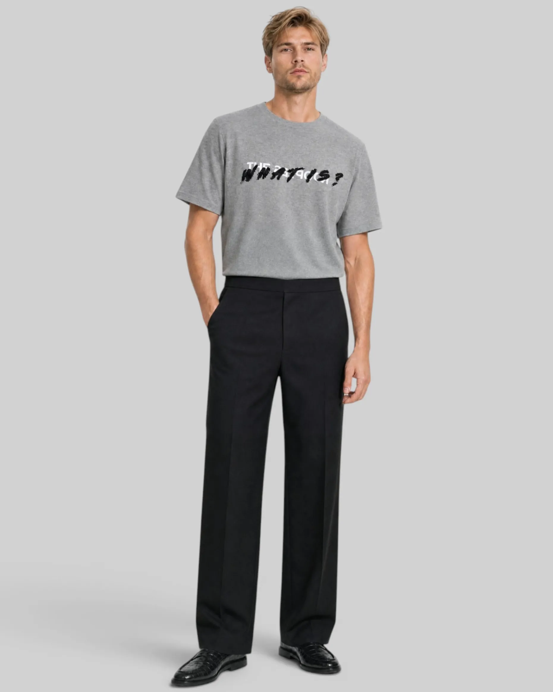 T-shirt patch denim What Is gris