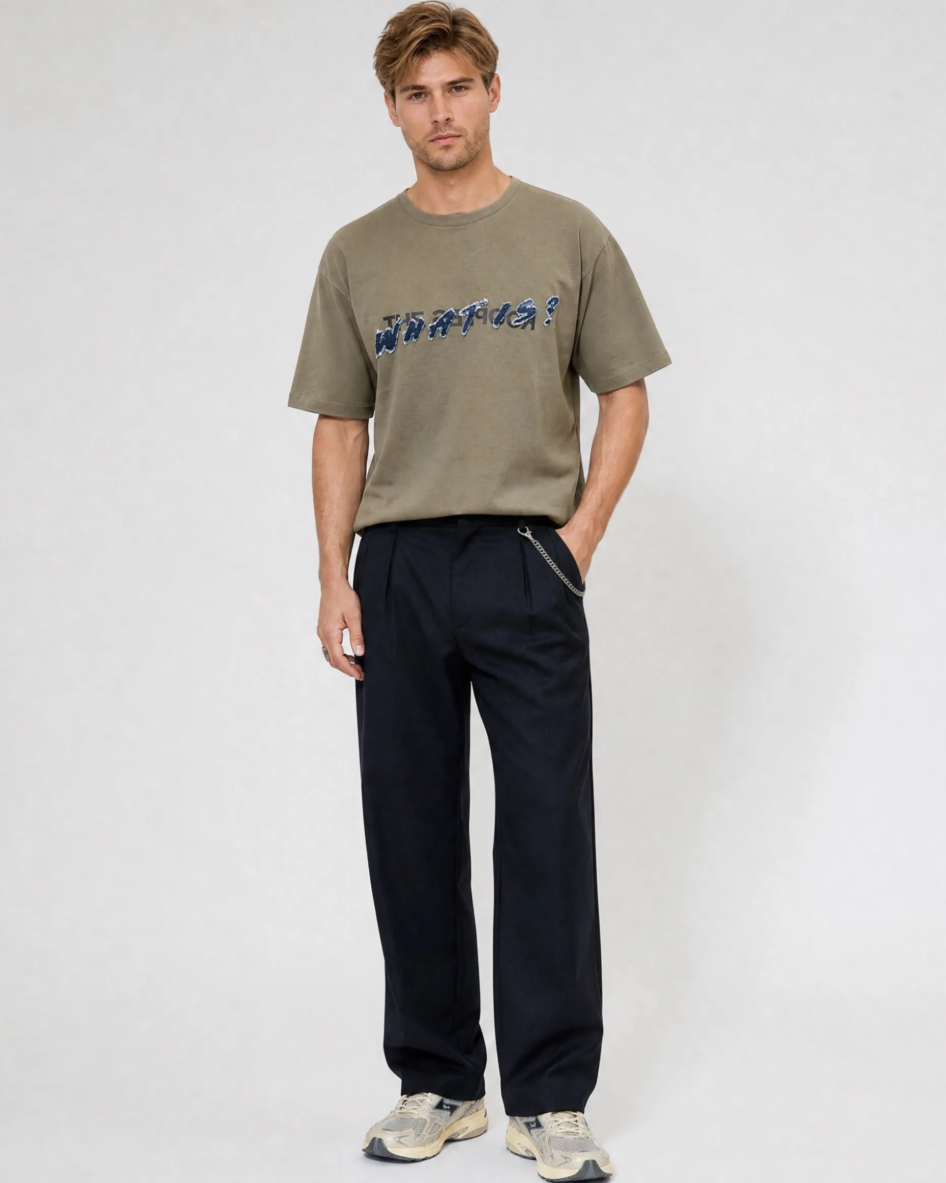 T-shirt patch denim What is kaki