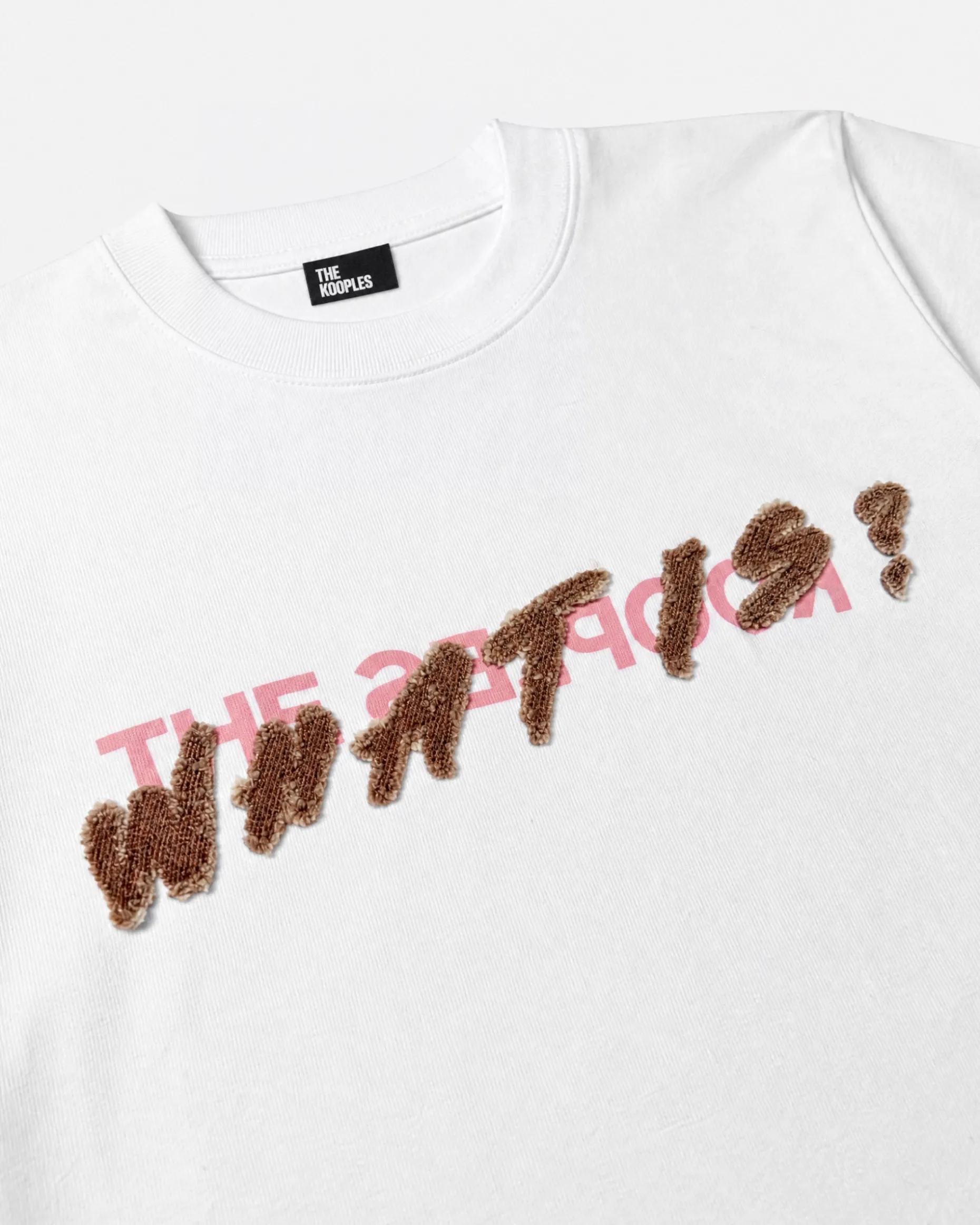 T-shirt patch en denim What Is blanc