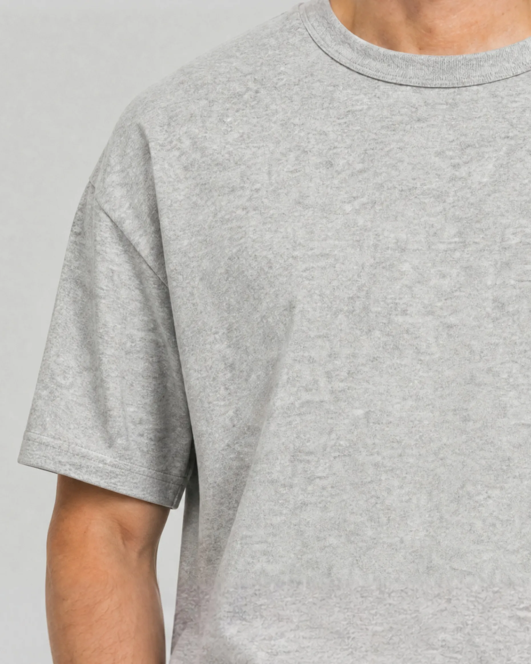 T-shirt uni gris chiné