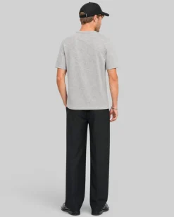 T-shirt uni gris chiné