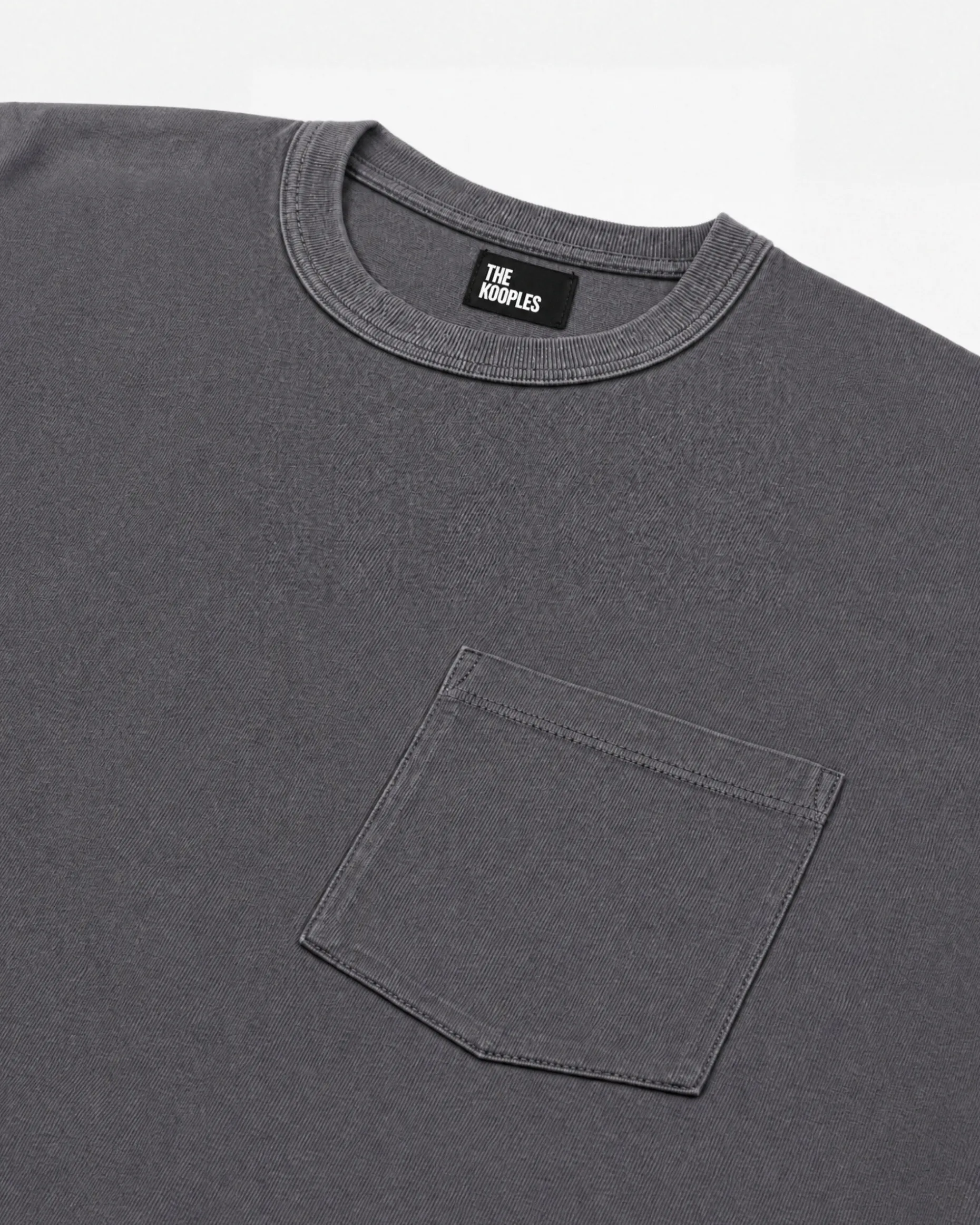 T-shirt uni noir délavé