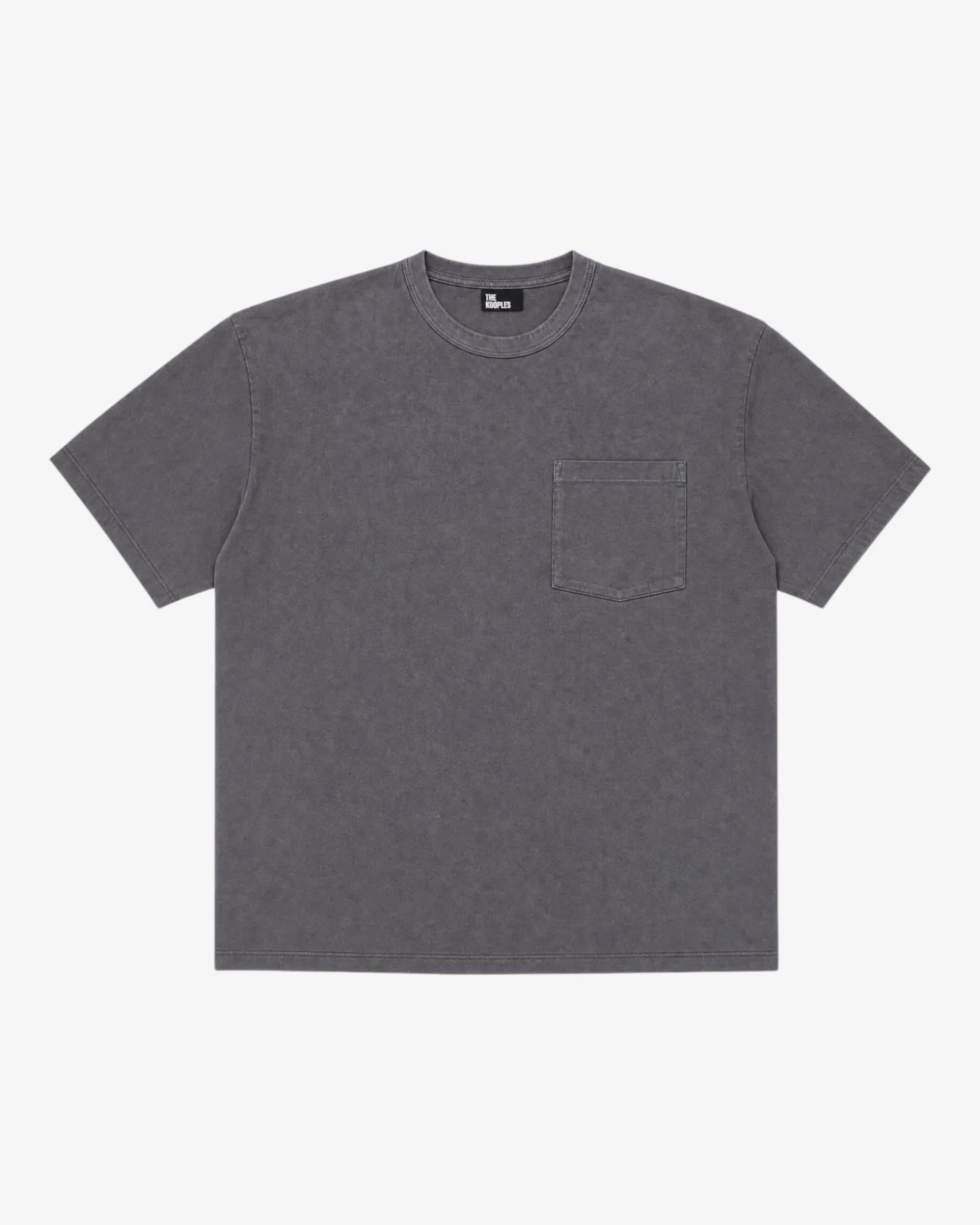 T-shirt uni noir délavé