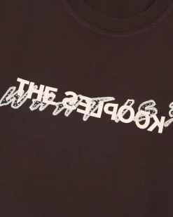 T-shirt What Is avec strass marron