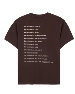 T-shirt What Is avec strass marron