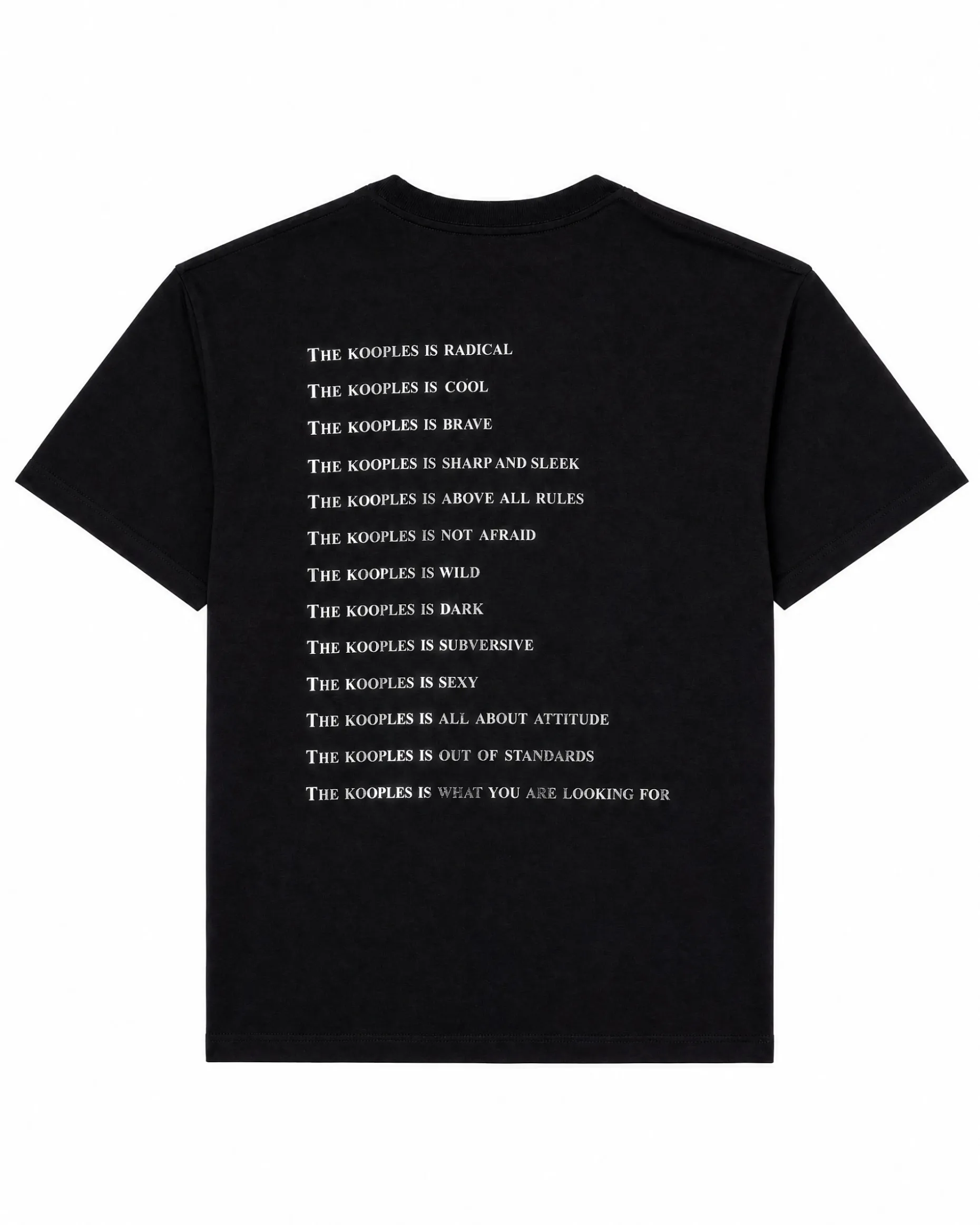 T-shirt What Is avec strass noir