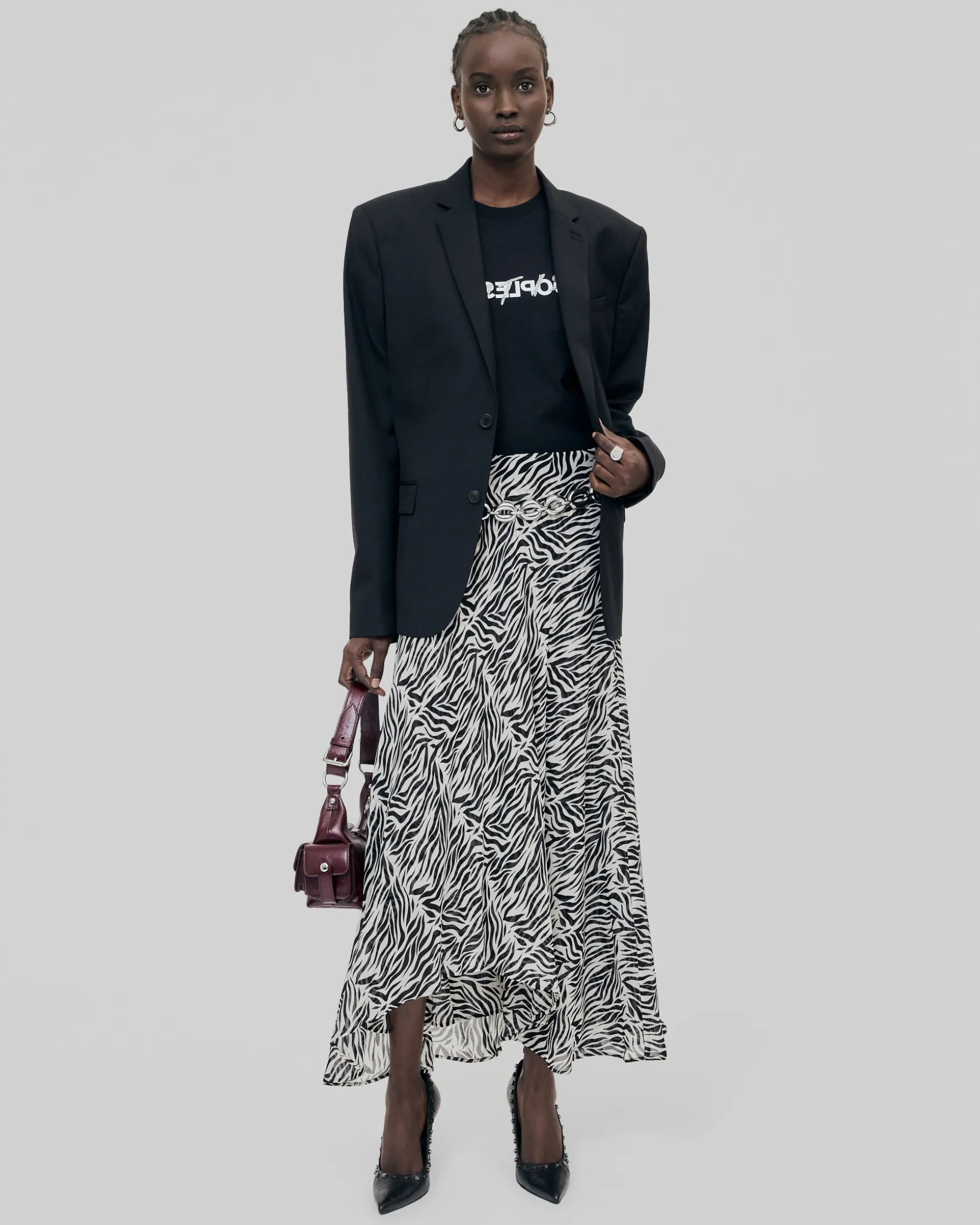 T-shirt What Is avec strass noir