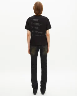 T-shirt What Is effet metallique noir