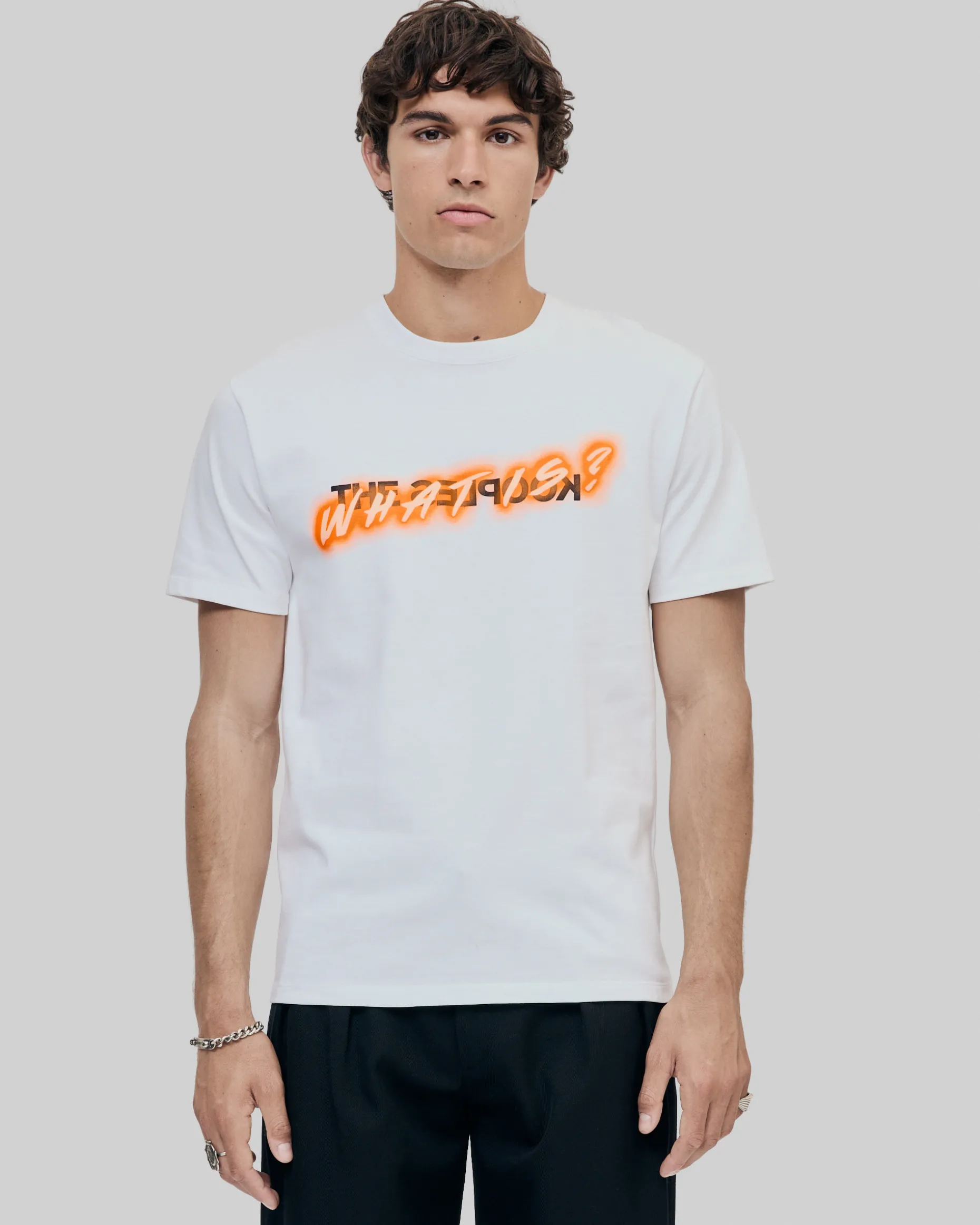 T-shirt What Is fluo blanc