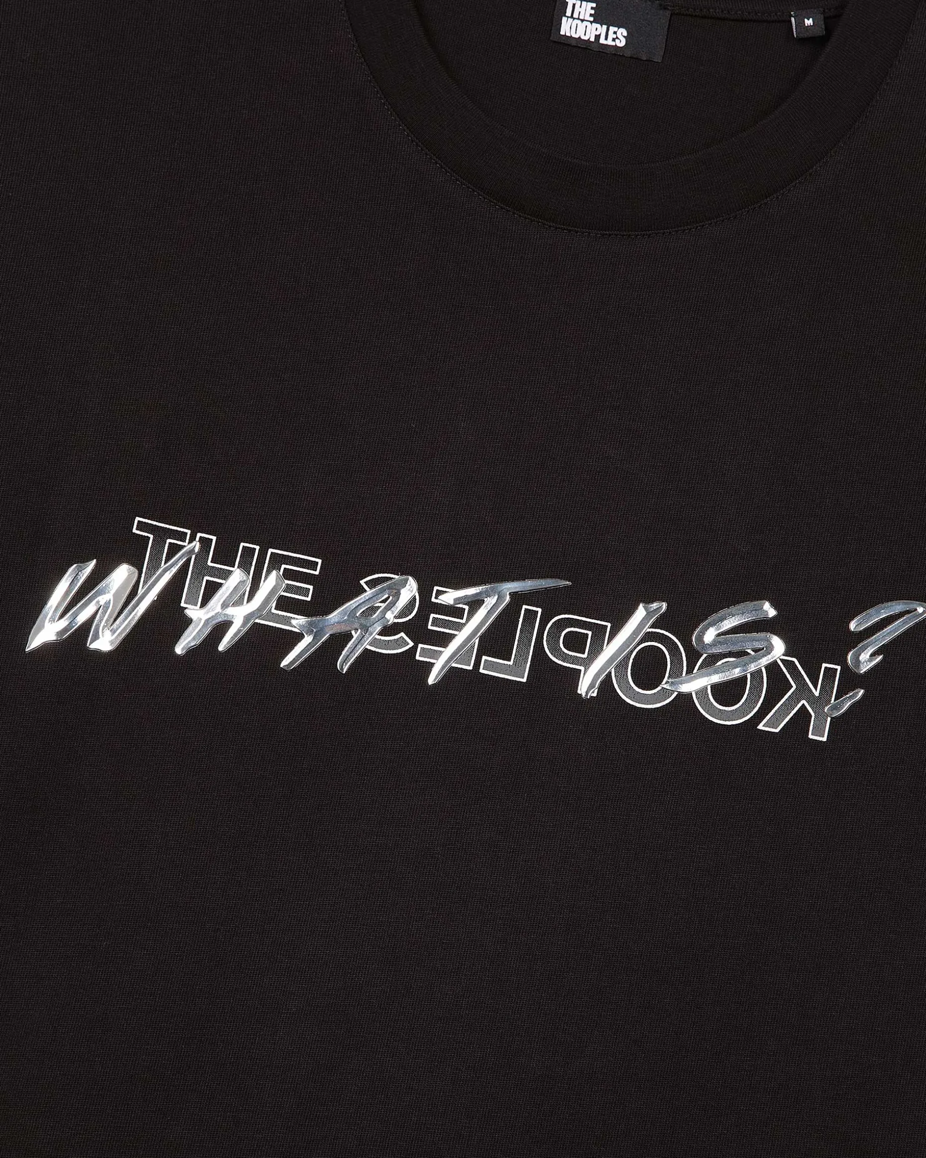 T-shirt What Is métallique noir