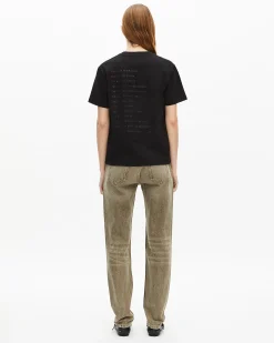 T-shirt What Is noir et léopard