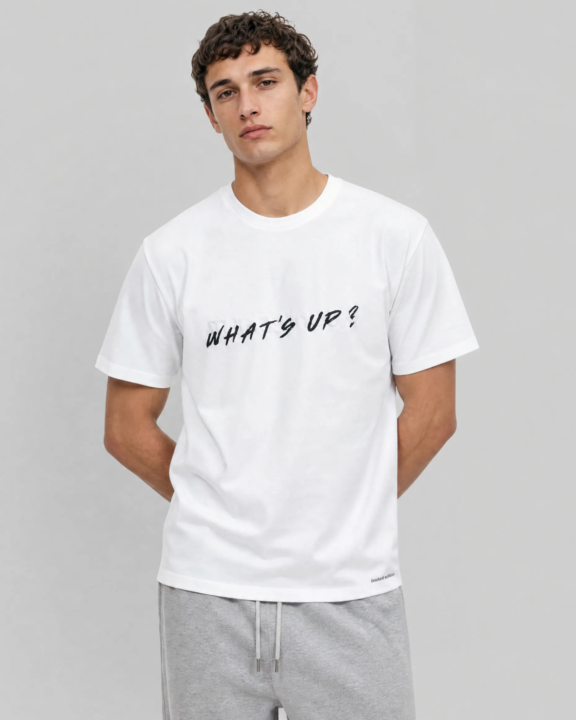 T-shirt What's Up blanc mixte