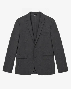 Veste de costume coupe ajustée en laine gris