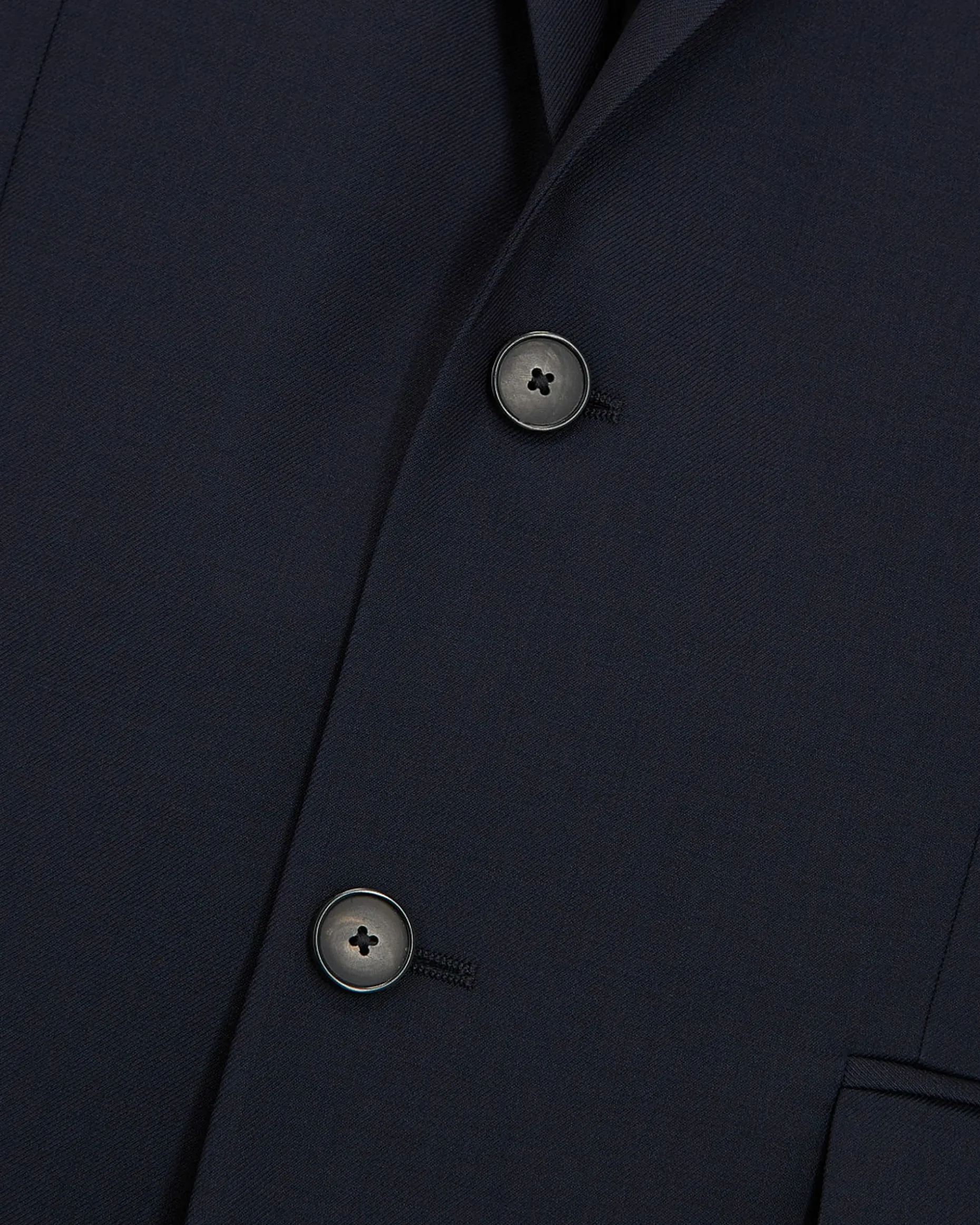 Veste de costume coupe droite en laine bleue