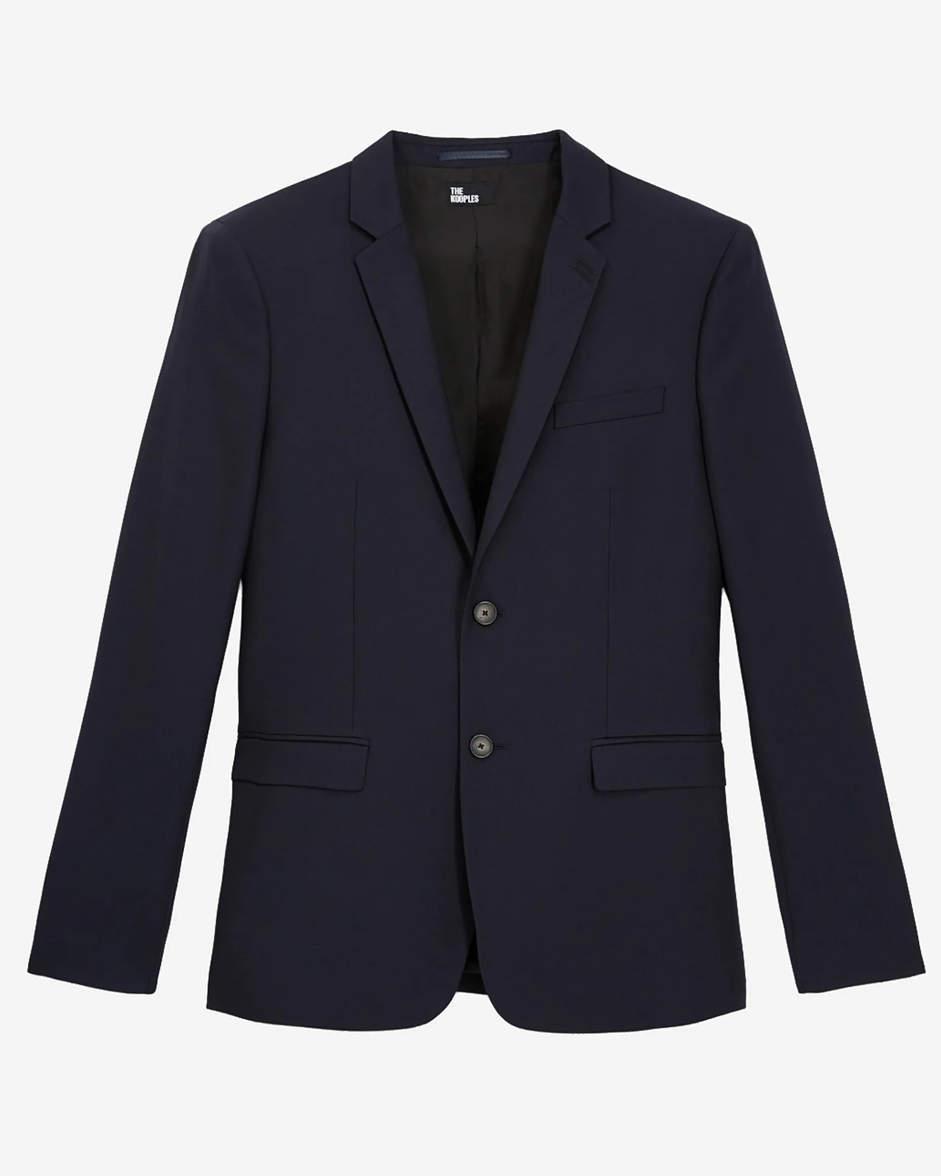 Veste de costume coupe droite en laine bleue