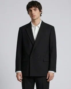 Veste de costume croisée marine