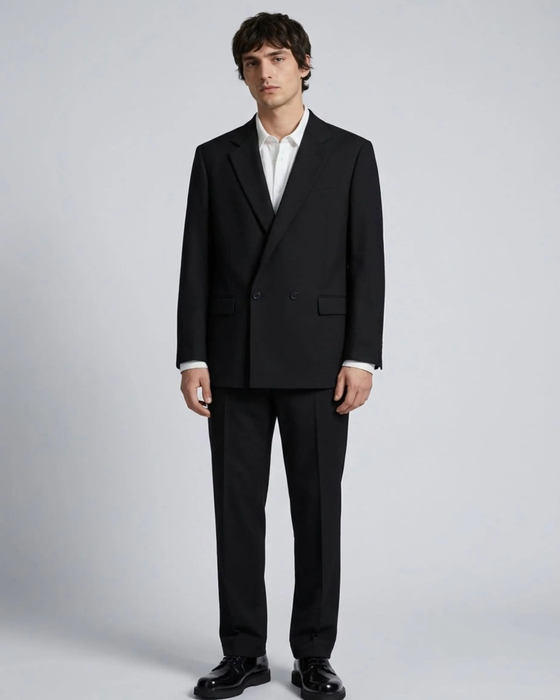 Veste de costume croisée marine