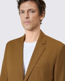 Veste de costume en coton lin bronze