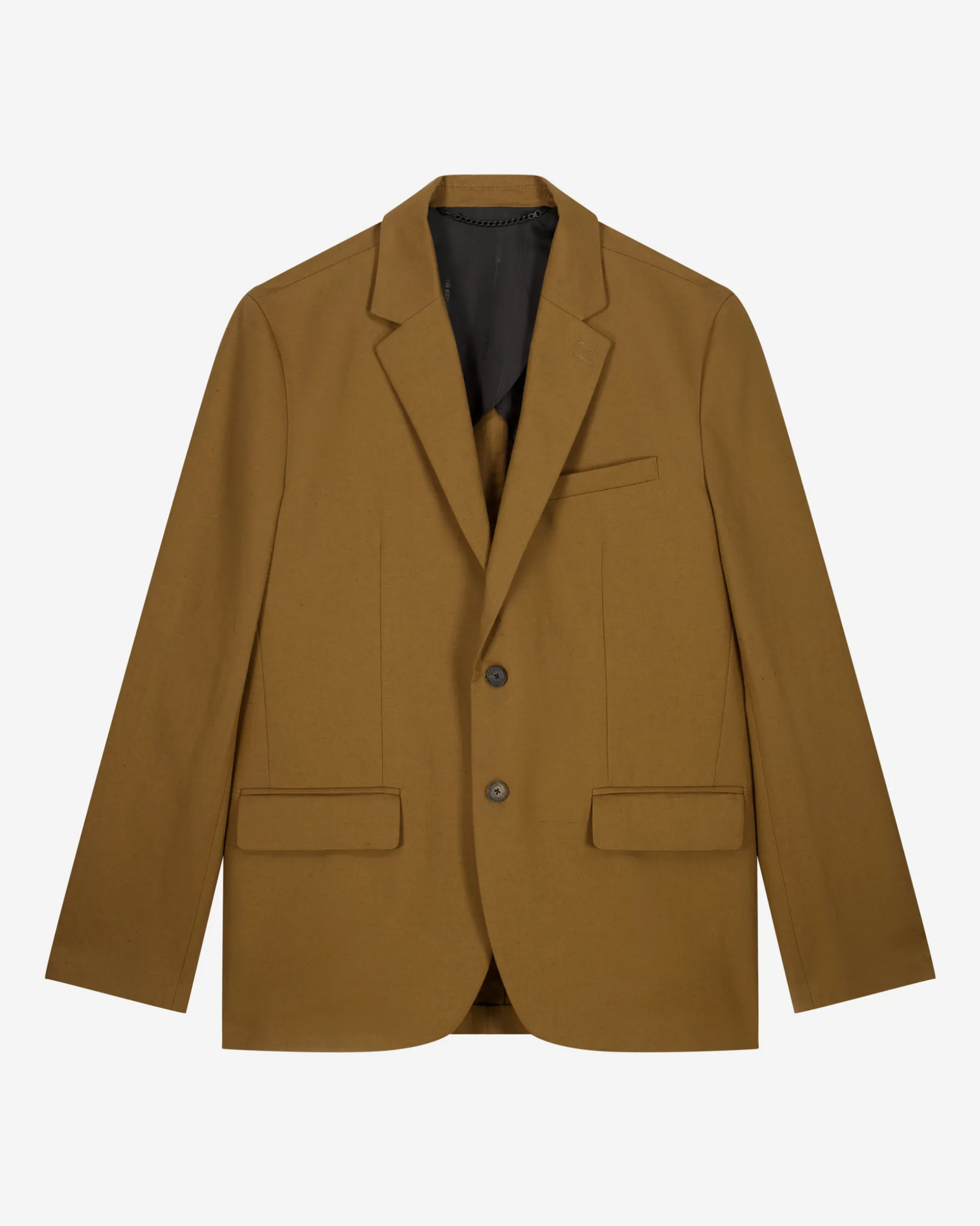 Veste de costume en coton lin bronze