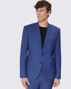 Veste de costume en laine bleue