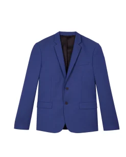 Veste de costume en laine bleue