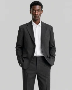 Veste de costume en laine gris anthracite