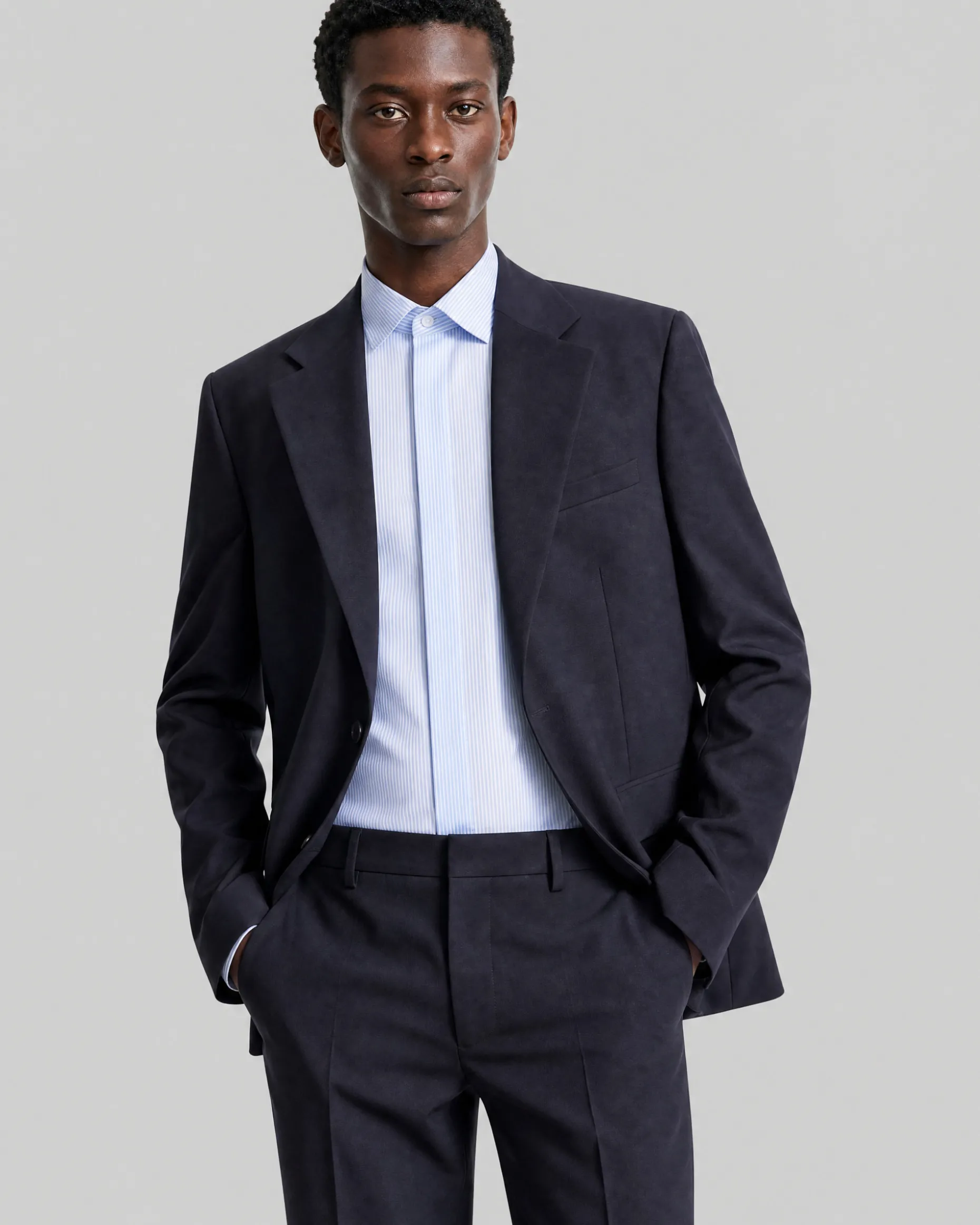 Veste de costume en laine marine