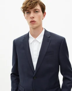 Veste de costume en laine marine
