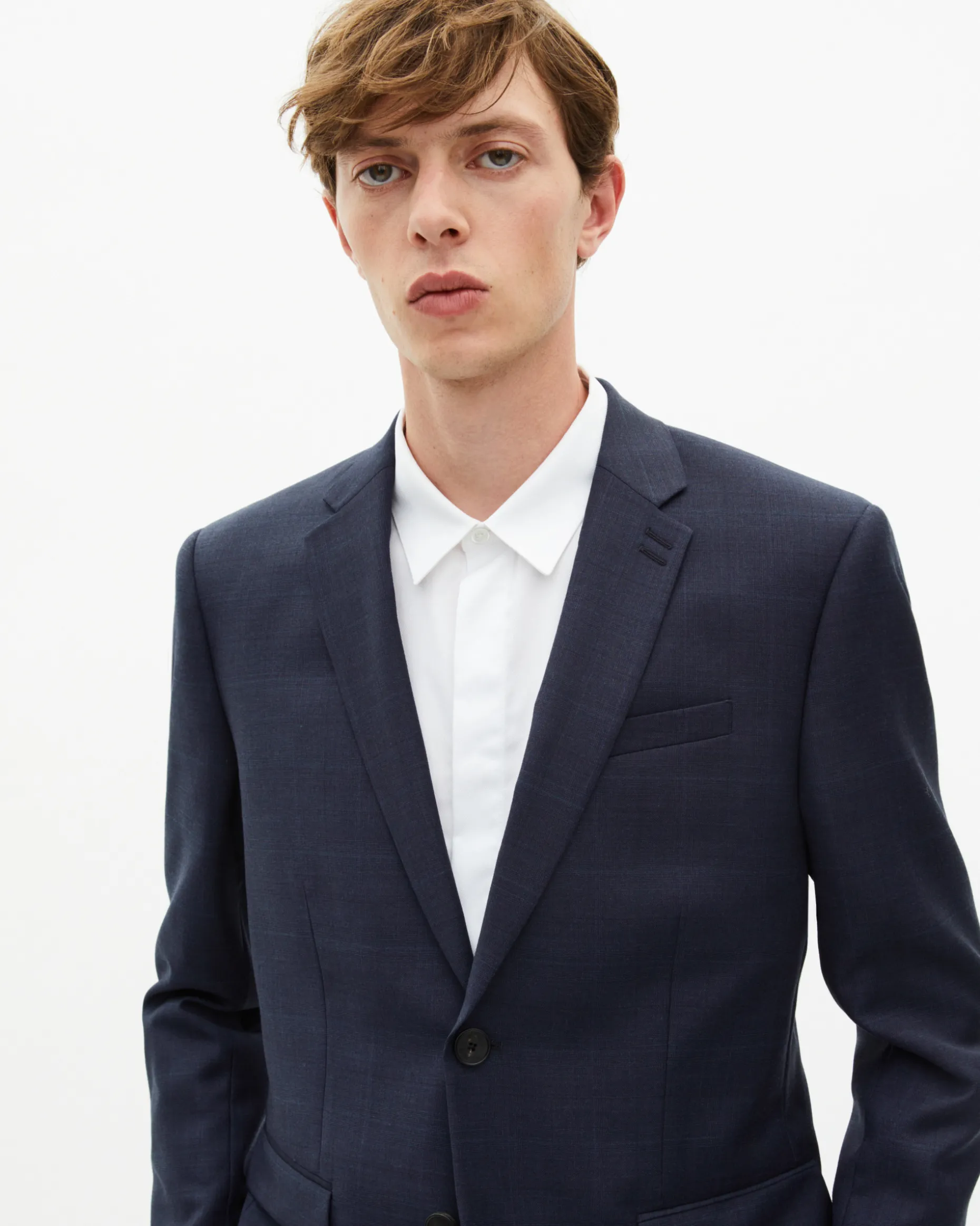 Veste de costume en laine marine